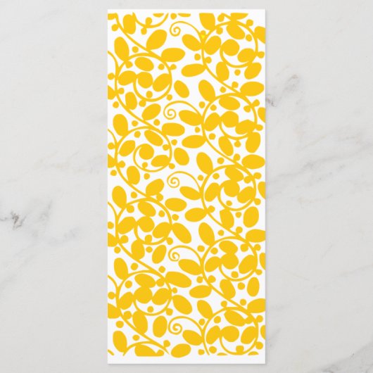 Yellow Leafy Menu (Achterkant)