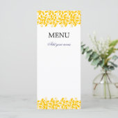 Yellow Leafy Menu (Staand voorkant)