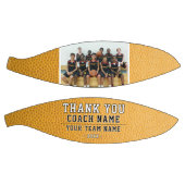 Yellow Leather Bedankt Coach Team Naam Foto Basketbal (Panelen)