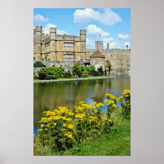 yellow Leeds Castle, Kent, Engeland bloemen Poster (Voorkant)