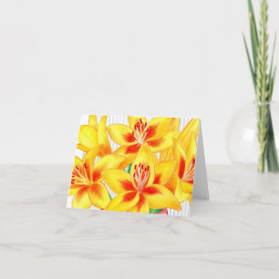 Yellow Lelies Note Kaart