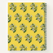 Yellow Lemon Blossom Pattern Recipe Cookbook Notitieboek (Achterkant)