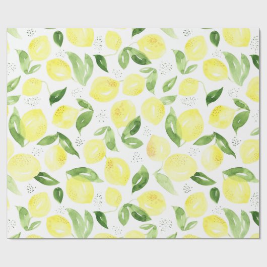Yellow Lemon Cadeaupapier (Vlak)