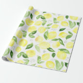 Yellow Lemon Cadeaupapier (Uitgerold)