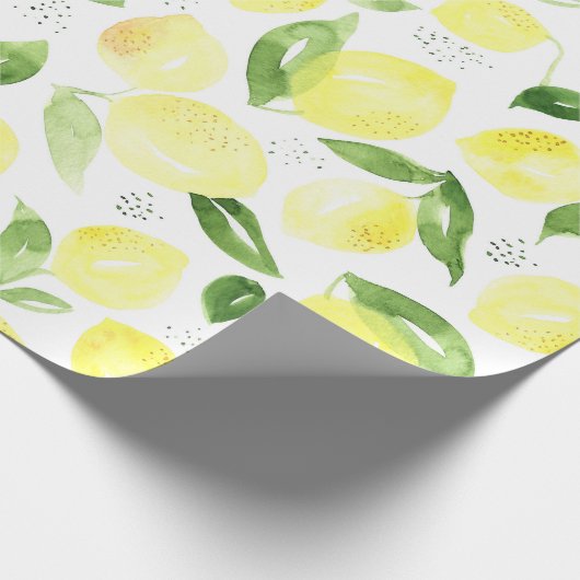 Yellow Lemon Cadeaupapier (Hoek)