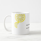 Yellow Lemon Custom Words Koffiemok (Links)