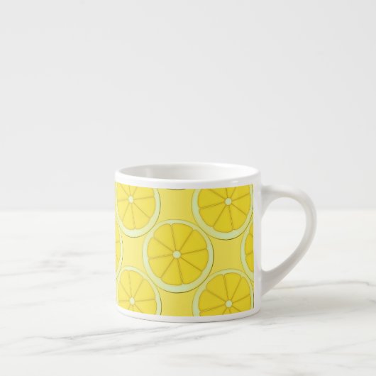 Yellow Lemon Design Bone China Espresso Mokken (Rechts)