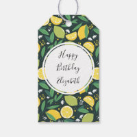 Yellow Lemon en Limoen Fruit Food Pattern Birthday