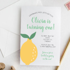 Yellow Lemon First Birthday die op een verjaardag  Kaart