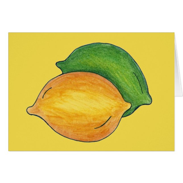Yellow Lemon Green Limoen Citrus Fruit Cooking Foo (Voorkant Horizontaal)