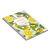 Yellow Lemon Grove Bright Summer gepersonaliseerde Notitieboek (Rechterzijde)