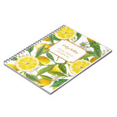Yellow Lemon Grove Bright Summer gepersonaliseerde Notitieboek (Linkerzijde)