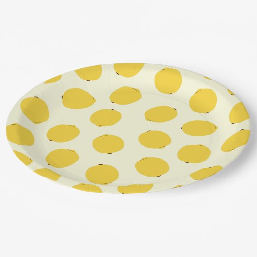 Yellow Lemon Papieren Bordje (Gekanteld)