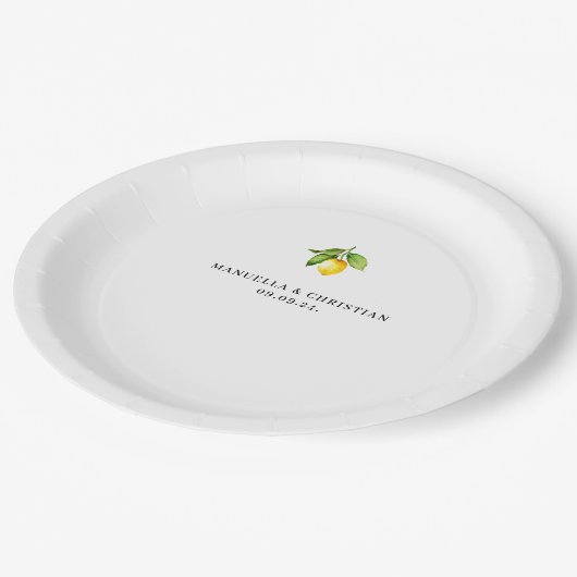 Yellow Lemon Papieren Bordje (Gekanteld)