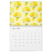 Yellow Lemon Pattern Kalender (Mar 2026)
