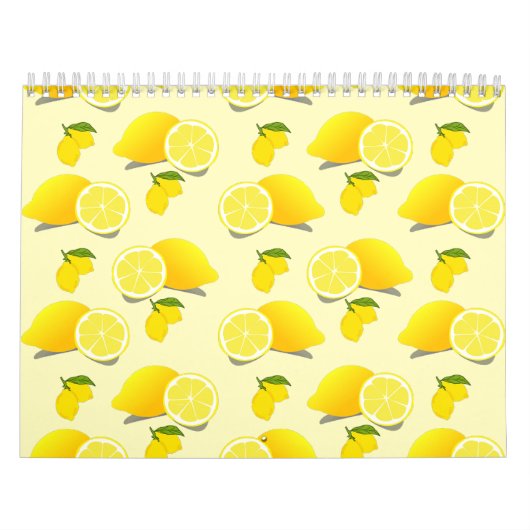 Yellow Lemon Pattern Kalender (Hoes)