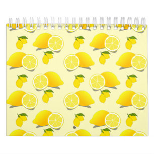 Yellow Lemon Pattern Kalender