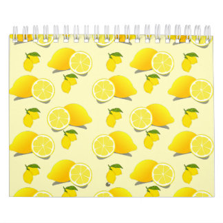 Yellow Lemon Pattern Kalender