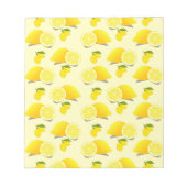 Yellow Lemon Pattern Notitieblok (Voorkant)