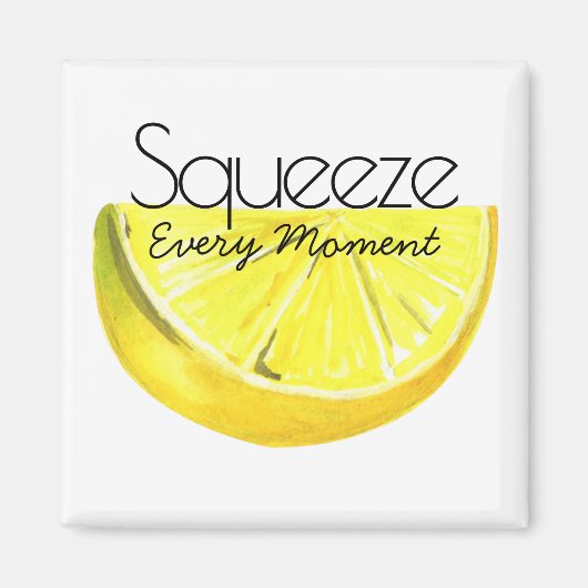 Yellow Lemon Quote Magneet (Voorkant)