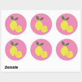 Yellow Lemon Ronde Sticker (Vel)