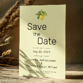 Yellow Lemon Save The Date