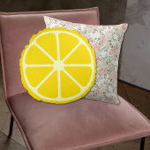 Yellow Lemon Slice Fun Citrus Rond Sierkussen Kussen