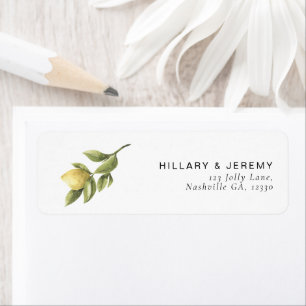 Yellow Lemon Sorrento Wedding Return Adres Etiket