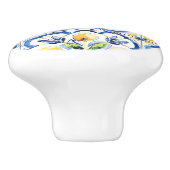 Yellow Lemon Tegel Pattern Keramische Knop (Zijkant)