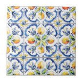 Yellow Lemon Tegel Pattern Tegeltje (Voorkant)