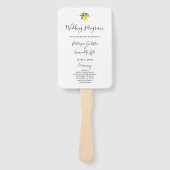 Yellow Lemon Wedding programma Set van Fans Handwaaier (Voorkant)