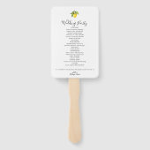 Yellow Lemon Wedding programma Set van Fans Handwaaier (Achterkant)