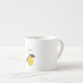 Yellow Lemon with Green Leaves | Fresh Citrus  Espresso Kop (Voorkant rechts)