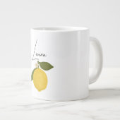 Yellow Lemon with Green Leaves | Fresh Citrus  Grote Koffiekop (Voorkant rechts)