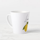 Yellow Lemon with Green Leaves | Fresh Citrus  Latte Mok (Linkerhoek)