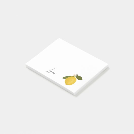 Yellow Lemon with Green Leaves | Fresh Citrus  Post-it® Notes (Schuin)