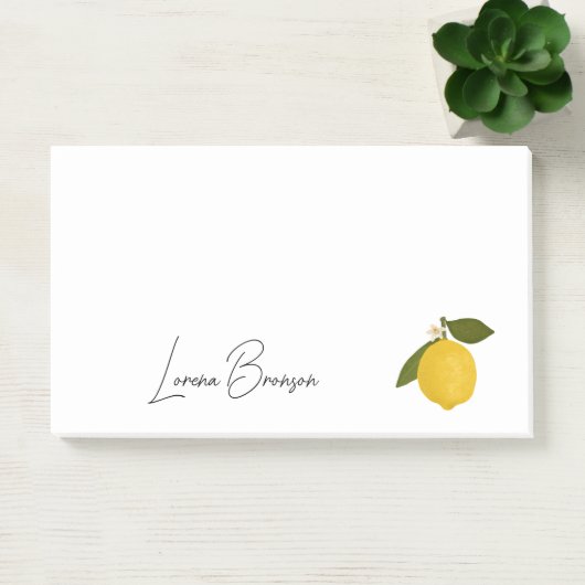 Yellow Lemon with Green Leaves | Fresh Citrus  Post-it® Notes (Kantoor)