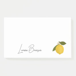 Yellow Lemon with Green Leaves | Fresh Citrus  Post-it® Notes