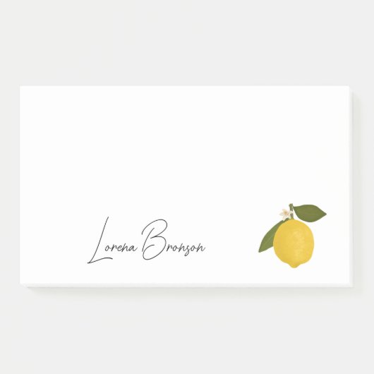 Yellow Lemon with Green Leaves | Fresh Citrus  Post-it® Notes (Voorkant)