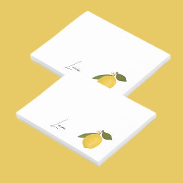 Yellow Lemon with Green Leaves | Fresh Citrus  Post-it® Notes