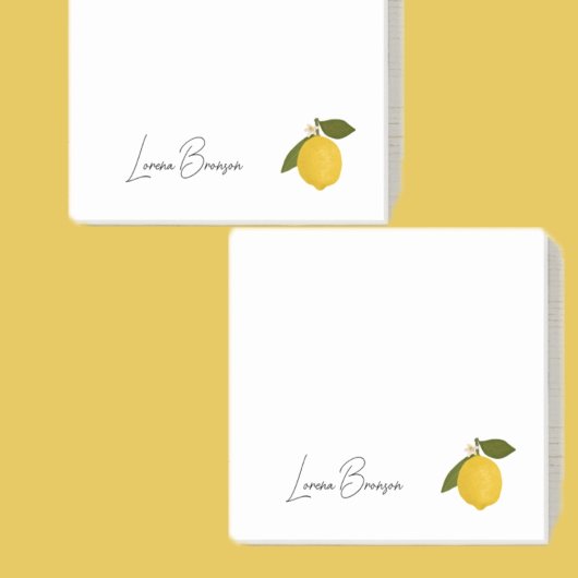 Yellow Lemon with Green Leaves | Fresh Citrus  Post-it® Notes