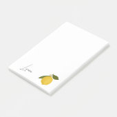 Yellow Lemon with Green Leaves | Fresh Citrus Post-it® Notes (Schuin)