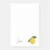 Yellow Lemon with Green Leaves | Fresh Citrus Post-it® Notes (Voorkant)
