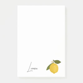 Yellow Lemon with Green Leaves | Fresh Citrus  Post-it® Notes