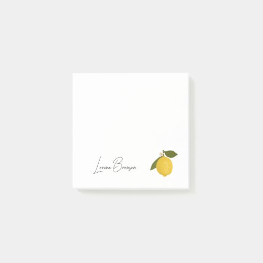 Yellow Lemon with Green Leaves | Fresh Citrus  Post-it® Notes (Voorkant)