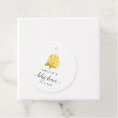 Yellow Lemon Zomer Baby shower Bedankjes Labels (In situ)