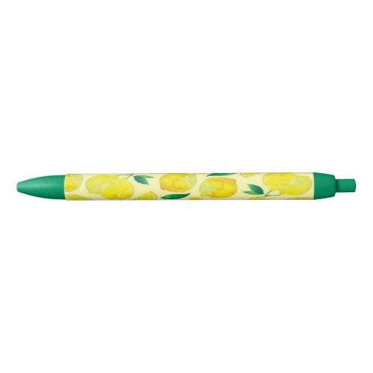 Yellow Lemon Zwarte Inkt Pen (Voorkant)
