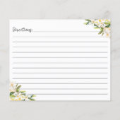 Yellow Lemons and White Flowers Family Recept Kaar (Achterkant)