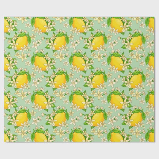 yellow lemons cadeaupapier (Vlak)