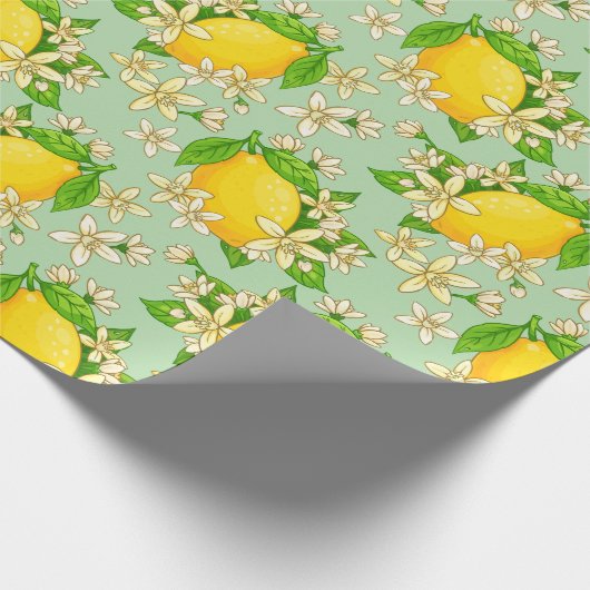 yellow lemons cadeaupapier (Hoek)